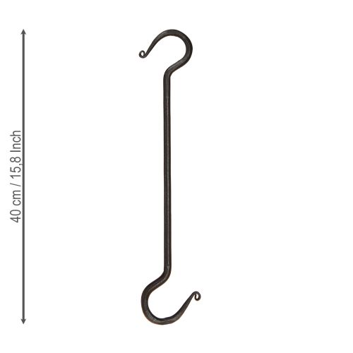 kohteita Metallista koristekoukku mustassa metallikoukussa L40cm 2kpl