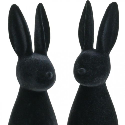 kohteita Koristepupu musta – 2. valinta – koristeellinen pääsiäispupu flokoitu H29,5cm 2 kpl