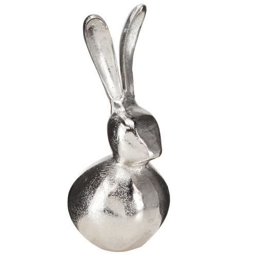 kohteita Koristeellinen Rabbit Metal pääsiäinen hopeisena pyöreänä Ø12cm K25cm