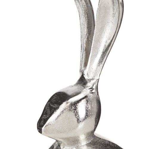 kohteita Koristeellinen Rabbit Metal pääsiäinen hopeisena pyöreänä Ø12cm K25cm