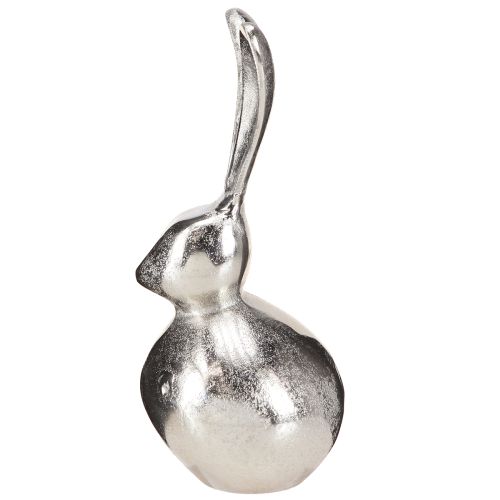 kohteita Koristeellinen Rabbit Metal pääsiäinen hopeisena pyöreänä Ø12cm K25cm