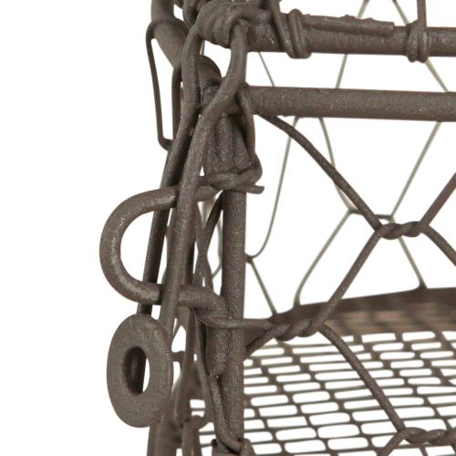 Floristik24 Koristesydän langasta vintage-harmaa täyteen 14×13,5cm