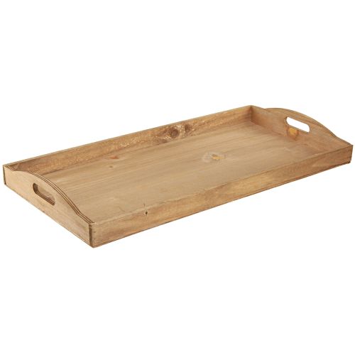 kohteita Koristeellinen puinen tarjotin, pitkänomainen FSC luonnollinen 58cmx28cmx6cm