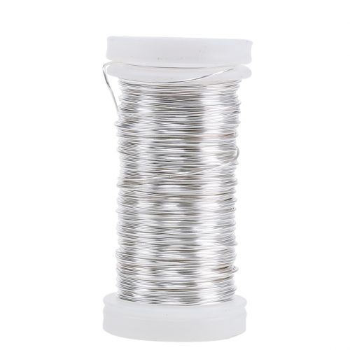kohteita Koristeellinen emaloitu lanka hopea Ø0,50mm 50m 100g