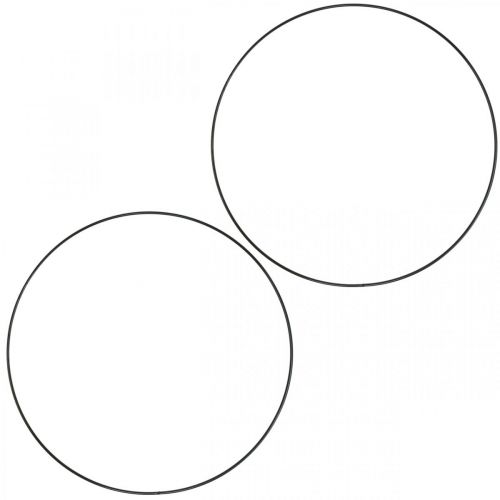 Koristeellinen metallisormus koristesormus Scandi sormus musta Ø25,5cm 6 kpl