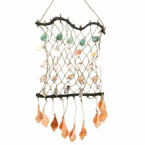 Floristik24 Deco verkko ripustettavaksi luonnonkuorilla 25×45cm