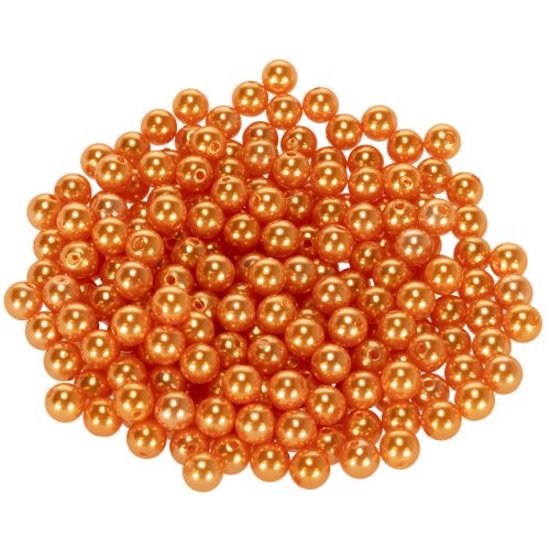 Koristeelliset oranssit helmet, 8 mm, 250 kpl ostaa | Floristik24.fi