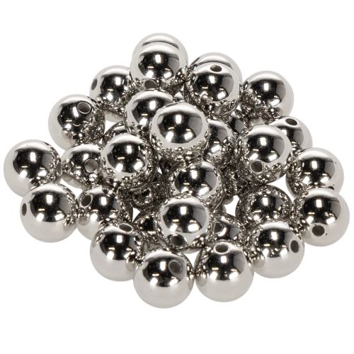 Koristehelmet, hopeanväriset metalliset, 14 mm, 35 kpl ostaa | Floristik24.fi