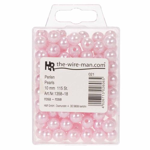 Koristehelmiä Ø10mm pinkki 115 kpl | Floristik24.fi