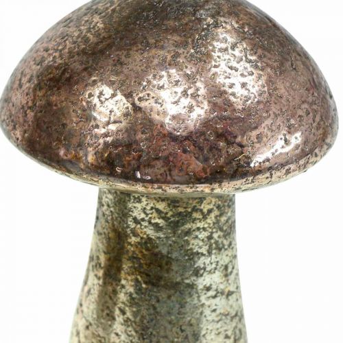 Floristik24 Deco sienet lasi pinkki pöytäkoristelu syksy Ø6,5cm K10cm 3kpl