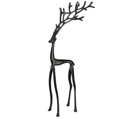 Koristeellinen porometallinen koristefiguuri mustana 15cmx8cmx53cm