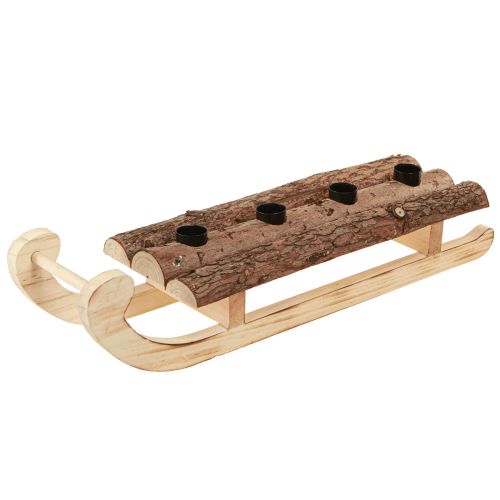 Koristeellinen rekipuun kuorikynttilänjalka, 4 kpl, 40 × 12,5 cm