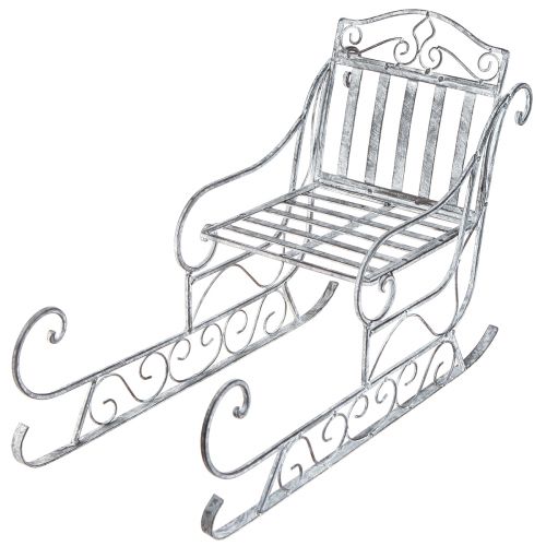Floristik24 Koristereki valkoinen pesty metallireki 47×21×32,5cm