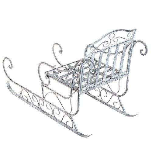 Floristik24 Koristereki valkoinen pesty metallireki 47×21×32,5cm
