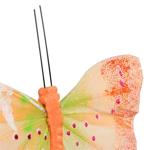 kohteita Koristeperhosia langalla värillinen 8,5cm 12 kpl