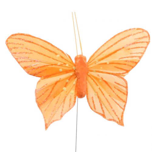 Floristik24 Deco butterfly oranssi 12kpl