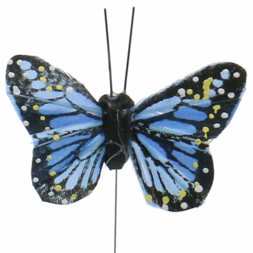 kohteita Koristeelliset perhoset langalla värillinen 5,5cm 24kpl 24kpl