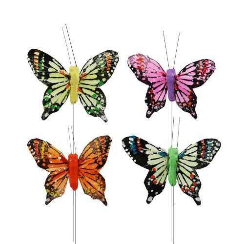 Koristeelliset perhoset, valikoituja 6cm, 24kpl