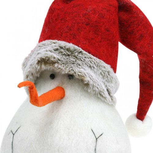 Floristik24 Deco lumiukko hatulla Adventtikoriste Jouluhahmo H38cm