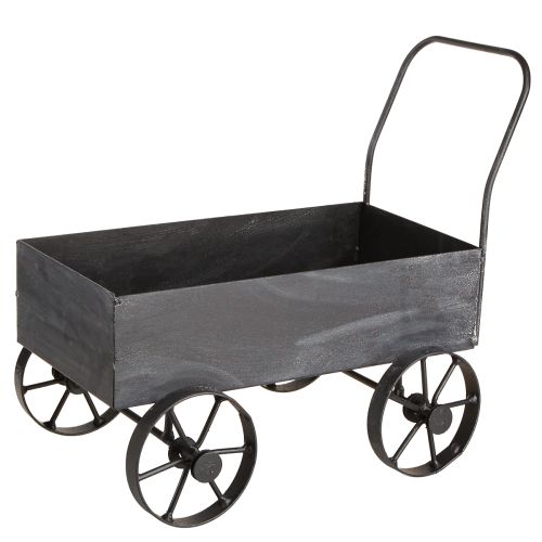 kohteita Koristeellinen kottikärryjen kasvilaatikko metalli antrasiitti L30cm