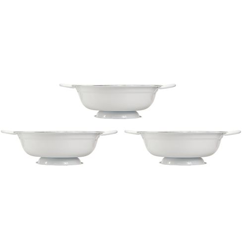 kohteita Koristekulho metallia valkoinen musta Vintage Ø20,5cm 3kpl