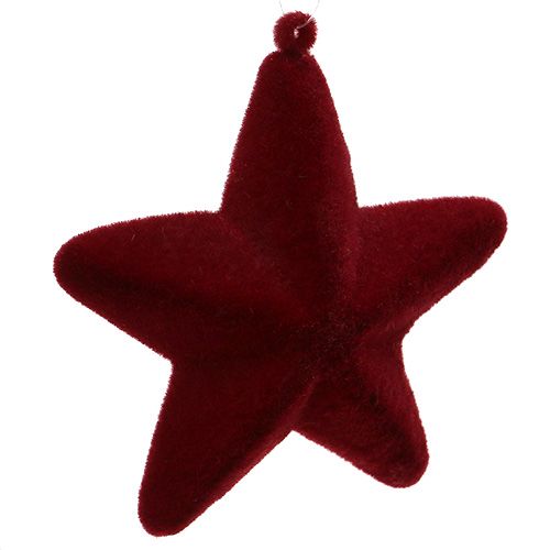 kohteita Koristeellinen tähti tummanpunainen 20 cm parveni