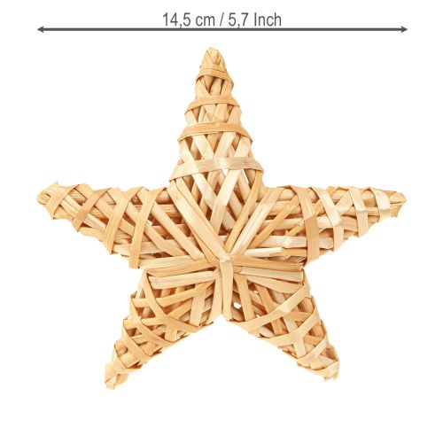 kohteita Koristeelliset tähdet Joulukuusen koristeet rottinkitähdet 14,5 cm 3 kpl