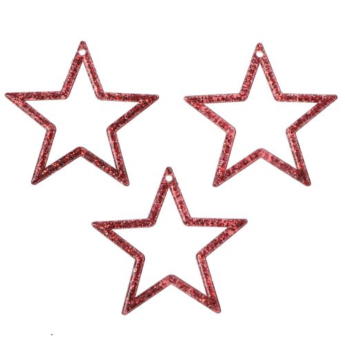 kohteita Koristeelliset tähdet punaiset glitter pienet joulutähdet 4,5cm 120 kpl