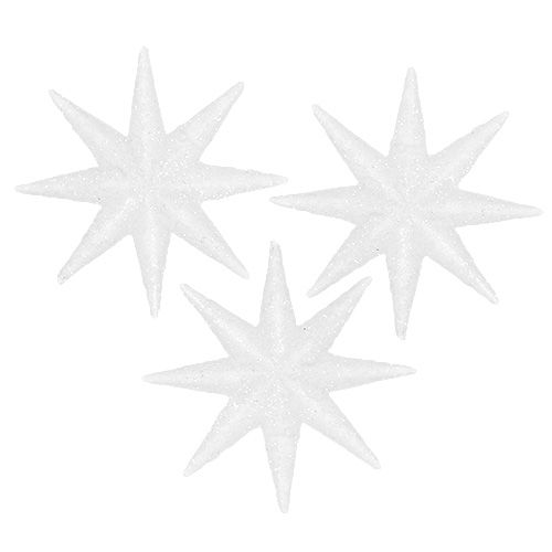 Floristik24 Koristeelliset tähdet valkoinen Ø5cm 20kpl