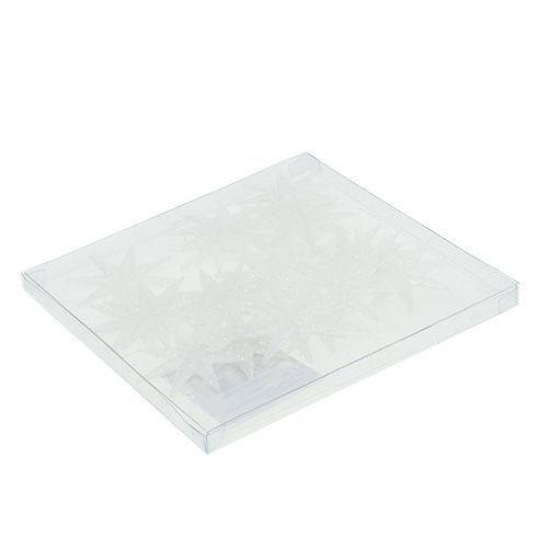Floristik24 Koristeelliset tähdet valkoinen Ø5cm 20 kpl