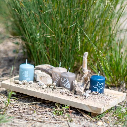 Floristik24 Koristeellinen tarjotin teak-luonto 38×18cm