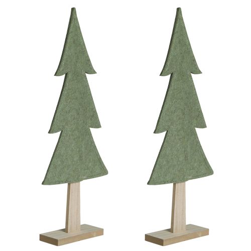 kohteita Vihreä huopa koristeellinen joulukuusi sydäntähdillä H52cm 2kpl