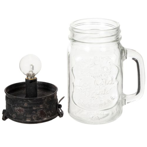 Koristeellinen juomalasi LED-lampulla Ø8cm K16cm | Floristik24.fi