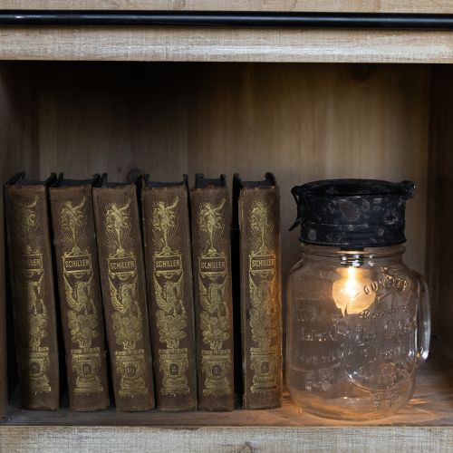 Koristeellinen juomalasi LED-lampulla Ø8cm K16cm | Floristik24.fi