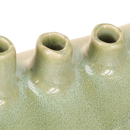 kohteita Koristeellinen maljakkovene keraaminen maljakko vaaleanvihreä 23×8,5×11 cm