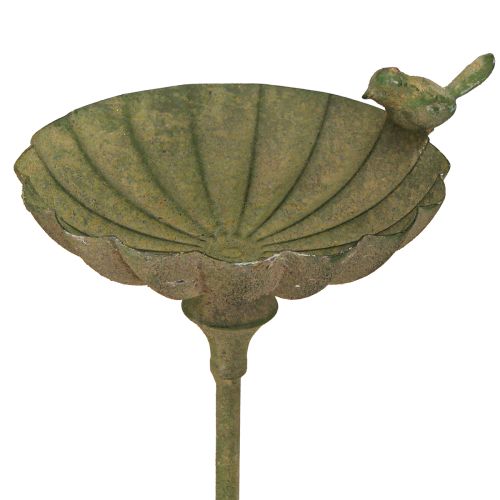 kohteita Koristeellinen lintukylpykulho metallinen antiikkivihreä Ø16,5cm K34,5cm