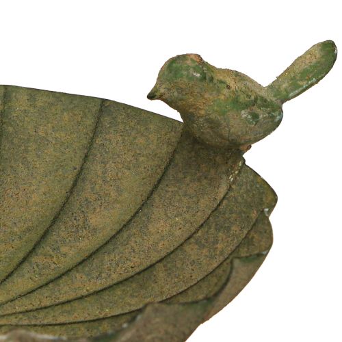 kohteita Koristeellinen lintukylpykulho metallinen antiikkivihreä Ø16,5cm K34,5cm