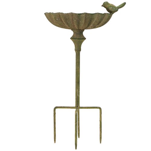 kohteita Koristeellinen lintukylpykulho metallinen antiikkivihreä Ø16,5cm K34,5cm