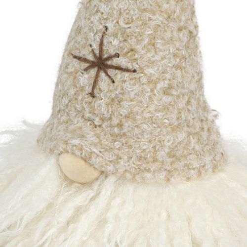 kohteita Koristeellinen tonttuhattu huovasta pöytäkoriste ruskea beige H28cm 2 kpl