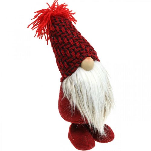 Floristik24 Deco Gnome Beard Christmas Gnome Deco Figuuri Punainen K30cm