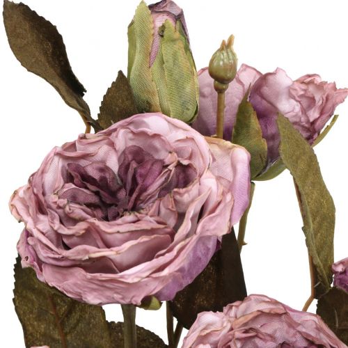 Deco ruusukimppu tekokukat ruusukimppu violetti 45cm 3kpl