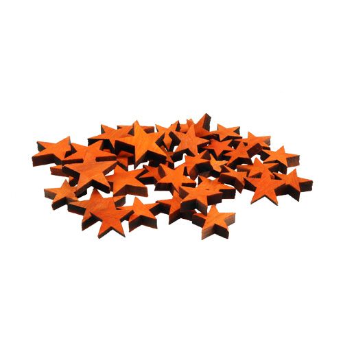 Floristik24 Puinen tähtiseos oranssi sirottamiseen 3-5 cm 72kpl
