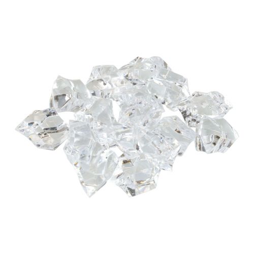 kohteita Koristejääpalat, tekojääkuutiot, akryyli, kirkas, 2-3 cm, 200 g