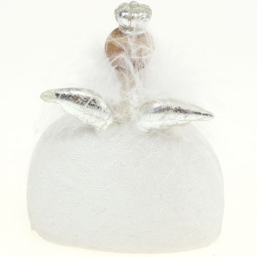 Floristik24 Koristeellinen enkeli valkoinen, hopea 15.5cm 2kpl