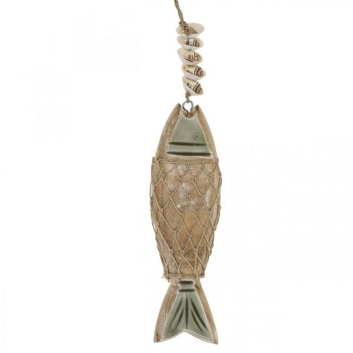 Deco kala, puinen kala Deco, kalariipus puu 21cm
