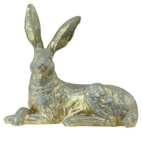 Floristik24 Koristepupu Makaa Kulta Harmaa Koristefiguuri pääsiäinen 27x13x25cm