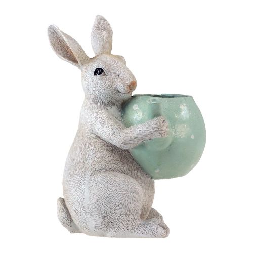 Floristik24 Koristeellinen kani teekannulla koristeellinen figuuri pöytäkoristelu pääsiäinen H22,5cm