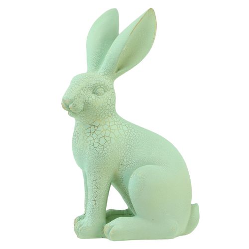 kohteita Koristeellinen kani istuu vihreä kulta craquelure pöytäkoristeet H23,5cm