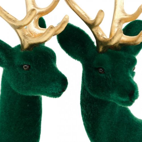kohteita Deco peuranvihreitä ja kultaisia joulukoristeita peuran figuurit 20cm 2kpl