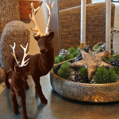 Floristik24 Deco deer iso ruskea kulta koristefiguuri Christmas 40cm